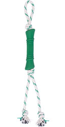 Green Sheep Natural Rubber Bone Rope L Гумова кістка з мотузкою для собак, 17 см
