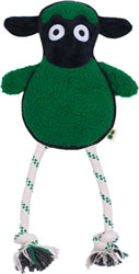 Green Sheep Rope Toy L Іграшка "Вівця" з мотузкою для собак