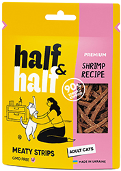 Half&Half Kitten М'ясні стріпси з креветкою для котів