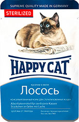 Happy Cat Кусочки в желе с лососем для стерилизованных кошек
