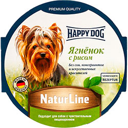 Happy Dog NaturLine Паштет с ягненком и рисом для собак