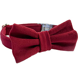 Harley and Cho Нашийник-метелик для собак і котів Burgundy