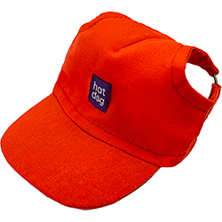 Hat-Dog Кепка з льону для собак, червона