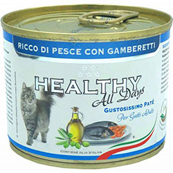 Healthy Alldays Cat Pate Fish With Shrimps Cans