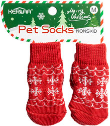 Hellomoon Рождественские носки "Снежинки" для собак