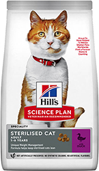 Hill's SP Feline Adult Young Sterilised Cat With Duck