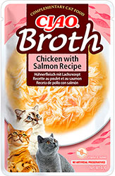 Inaba CIAO Broth Тушеная курица с лососем в бульоне для кошек Inaba CIAO Broth Тушеная курица с лососем в бульоне для кошек