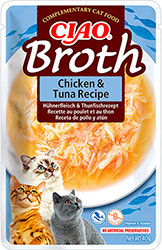 Inaba CIAO Broth Тушеная курица с тунцом в бульоне для кошек