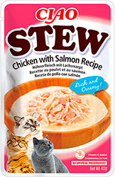 Inaba CIAO Stew Рагу с тушеной курицей и лососем для кошек