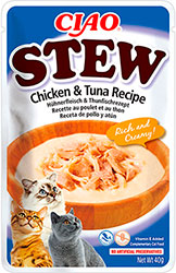 Inaba CIAO Stew Рагу с тушеной курицей и тунцом для кошек