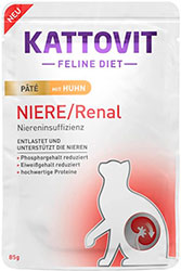 Kattovit Veterinary Feline Diet Niere Renal Chicken Pate