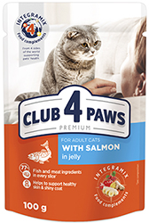 Клуб 4 лапы Premium с лососем в желе для кошек