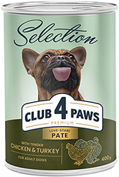 Клуб 4 лапи Premium Selection Паштет із куркою та індичкою для дорослих собак