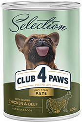 Клуб 4 лапи Premium Selection Паштет із куркою та яловичиною для дорослих собак