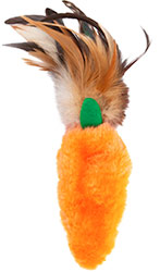 Kong Refillables Carrot Feather Игрушка "Морковь" с кошачьей мятой и перьями для кошек