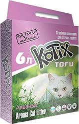 Kotix Tofu Соевый наполнитель для кошачьего туалета, с ароматом лаванды