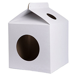 Котофабрика MilkBox - белый домик из картона для кошек