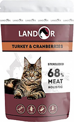 LANDOR Cat Sterilised Turkey & Cranberry Pouches