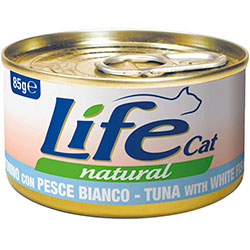 LifeCat Тунец с белой рыбой для кошек