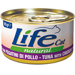 LifeCat Тунец с куриной печенью для кошек