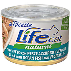 LifeCat le Ricette Тунец с океанической рыбой и овощами для кошек
