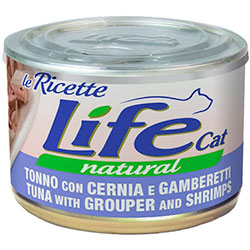 LifeCat le Ricette Тунець з окунем і креветками для котів
