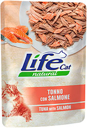 LifeCat Тунец с лососем в желе для кошек, пауч