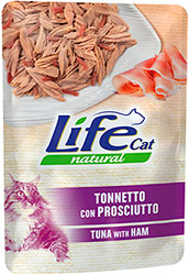 LifeCat Тунець з курячою шинкою в желе для котів, пауч