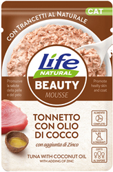 LifeCat Beauty Mousse Тунець із кокосовою олією для котів, пауч