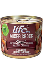 LifeDog Mixer Crocc Куриные сердечки и печень для собак