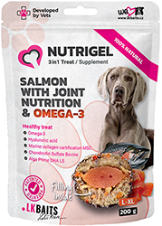 LK Baits Pet Nutrigel Salmon L-XL LK Baits Pet Nutrigel Lamb Функціональні ласощі з ягням і пробіотиками для суглобів для собак