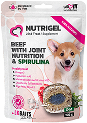 LK Baits Pet Nutrigel Beef Функціональні ласощі з яловичиною і спіруліною для суглобів для собак середніх порід