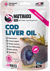 LK Baits Pet Nutrigo Cod Liver Oil Mini Функціональні ласощі з олією печінки тріски для собак малих порід