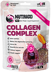 LK Baits Pet Nutrigo Collagen Complex Mini Функціональні ласощі з начинкою із рідкого колагену для собак малих порід