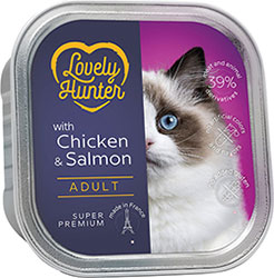 Lovely Hunter Adult Chicken And Salmon Паштет с курицей и лососем для кошек