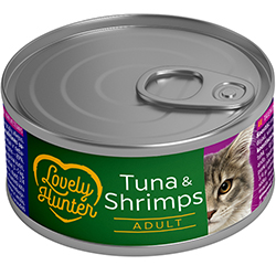 Lovely Hunter Adult Tuna And Shrimps Кусочки тунца и креветок в соусе для кошек