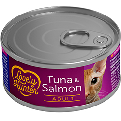 Lovely Hunter Adult Tuna And Salmon Кусочки тунца и лосося в соусе для кошек