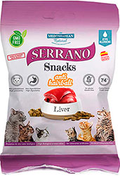 Mediterranean Natural Serrano Snacks Cat Anti Hairball Liver