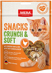 Mera Snacks Crunch & Soft Cat Adult Chicken & Cheese (Huhn & Käse)