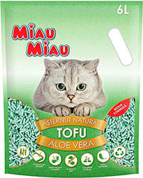 Miau Miau Tofu Соєвий наповнювач для туалету, з ароматом алое