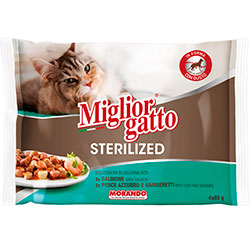 Migliorgatto Sterilized Fish Mix Набір вологого корму в желе для котів
