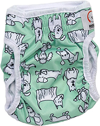 Misoko Многоразовый подгузник "Щенки" для собак, мятный