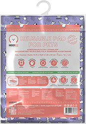 Misoko Многоразовая пеленка "Щенки" для собак, фиолетовая