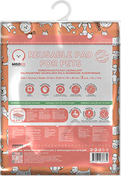 Misoko Набор многоразовых пеленок "Щенки" для собак, коралловые