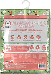 Misoko Набор многоразовых пеленок "Щенки и косточки" для собак, салатовые