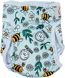 Misoko Многоразовый подгузник "Пчелы" для собак, светло-голубой
