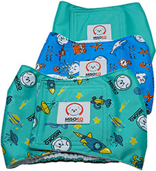 Misoko Набор многоразовых подгузников "Сокровище" для кобелей, 3 шт