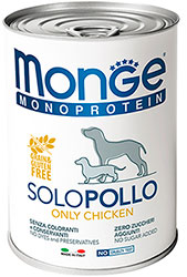 Monge Monoprotein Dog Solo Chicken Cans