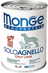 Monge Monoprotein Dog Solo Lamb Cans