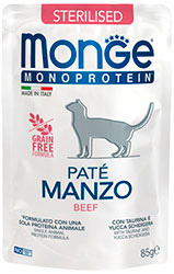 Monge Monoprotein Cat Sterilised Pate Beef